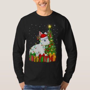 Hare   Xmas Holiday Santa Hare Christmas Tree T-Shirt