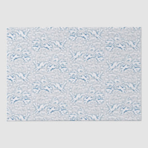 Hares Field Bunnies Rabbits Winter Pattern White Tissue Paper