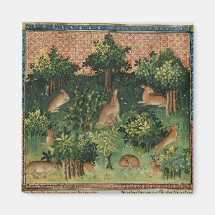 Hares in a Wood Magnet