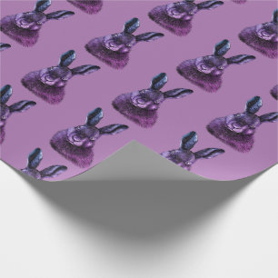 hares, rabbit drawing wrapping paper