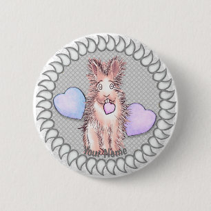 Harey Rabbit Heart pin button