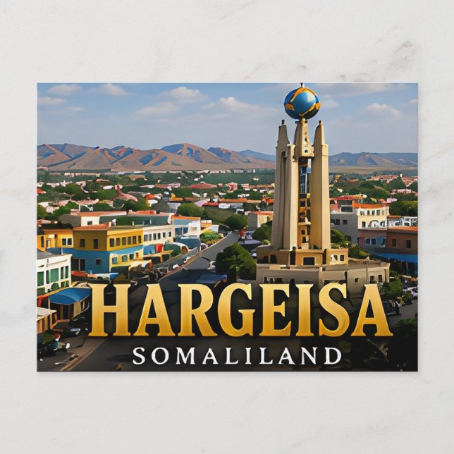 Hargeisa Independence Monument and Somaliland Spir Postcard (Front)
