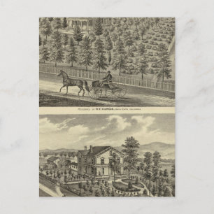 Hargis, Cheney residences Postcard