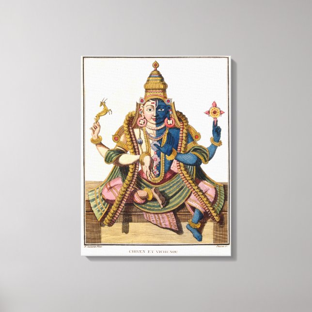 Hari-Hara, from 'Voyage aux Indes et a la Chine' b Canvas Print (Front)