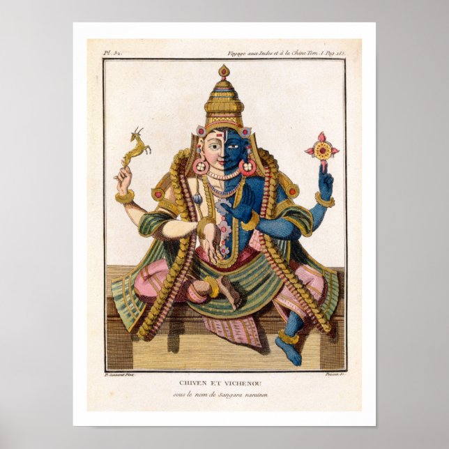 Hari-Hara, from 'Voyage aux Indes et a la Chine' b Poster (Front)