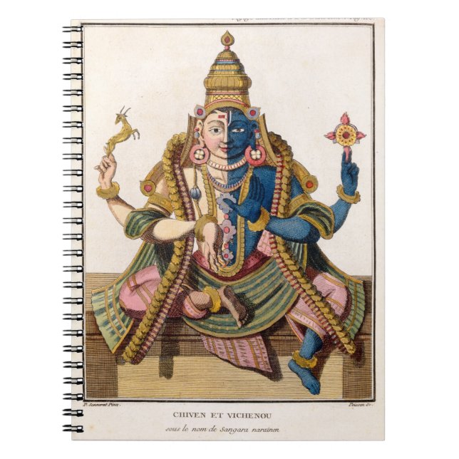 Hari-Hara, from 'Voyage aux Indes et a la Chine' b Spiral Notebook (Front)