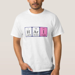 Hari periodic table name shirt