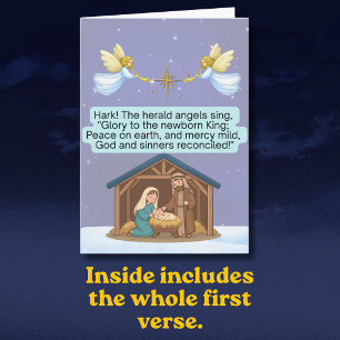 Hark The Herald Angels Sing Christmas Carol Card