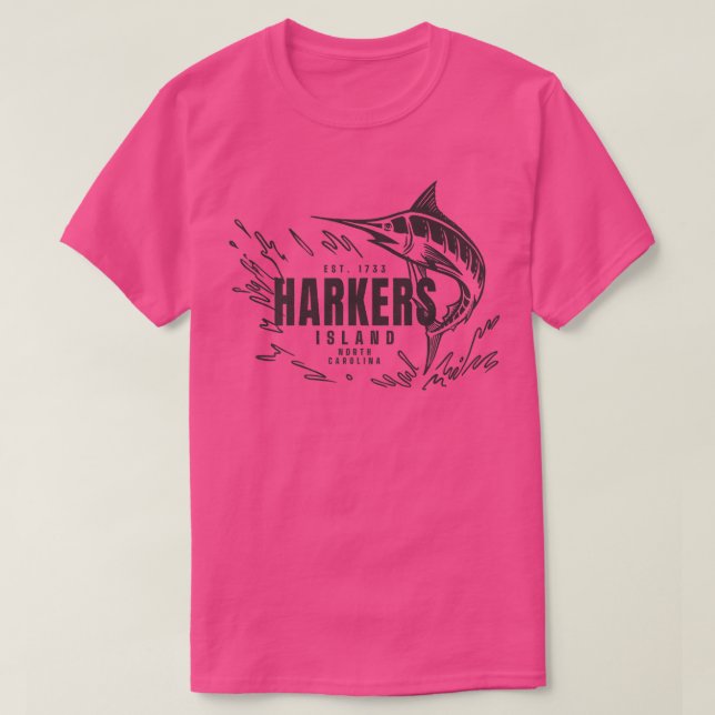 Harkers Island, NC Marlin Fishing Summertime  T-Shirt (Design Front)