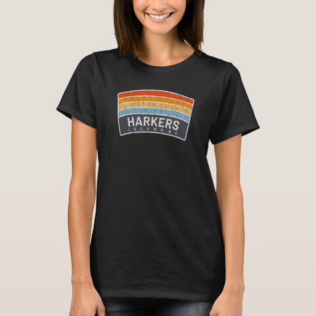 Harkers Island, NC Vacationing Sunrise Curve T-Shirt (Front)