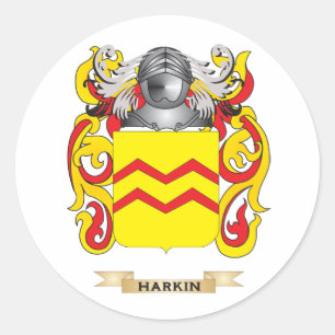 Harkin Coat of Arms (Family Crest) Classic Round Sticker