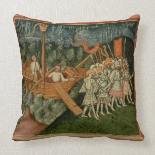 Harl 2278 f.98v The Arrival of King Sweyn and Dani Cushion