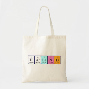 Harland periodic table name tote bag