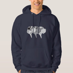 Harle Merle White Great Danes Hoodie