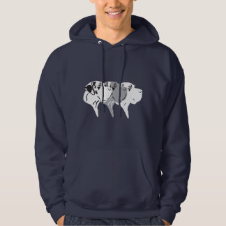 Harle Merle White Great Danes Hoodie