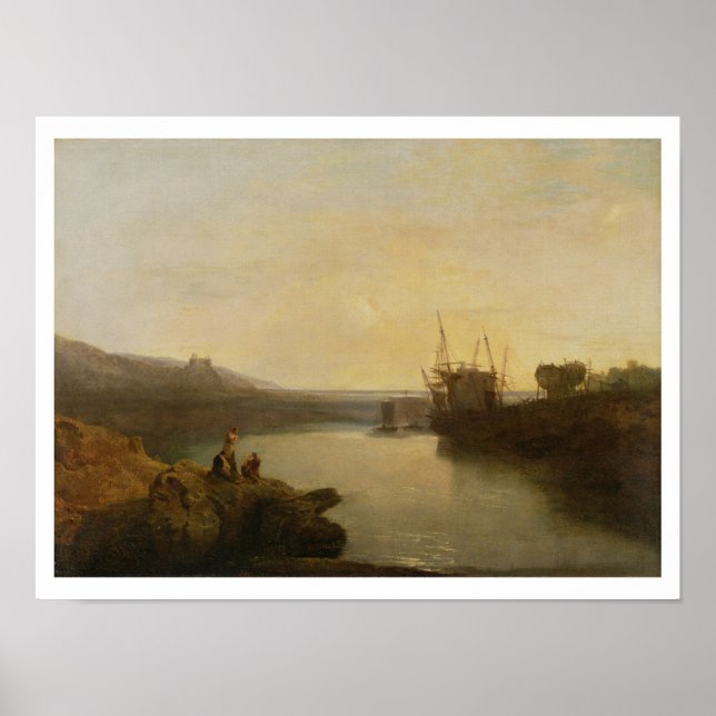 Harlech Castle, from Twgwyn Ferry, Summer's Evenin Poster (Front)