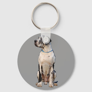 Harlekin Great Dane Key Ring