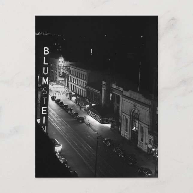 Harlem at Night, 1941 Postcard (Front)