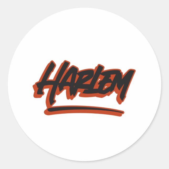 Harlem Graffiti Style  Coffee  Classic Round Sticker (Front)