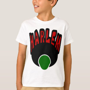 Harlem Graffiti With Face & Big Afro, 3 Colours T-Shirt