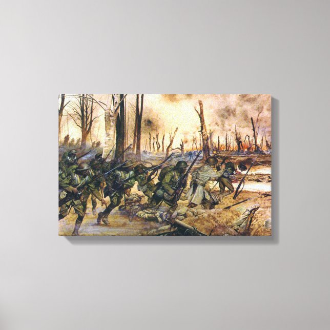 Harlem Hell Fighters Séchault H. Charles McBarron  Canvas Print (Front)