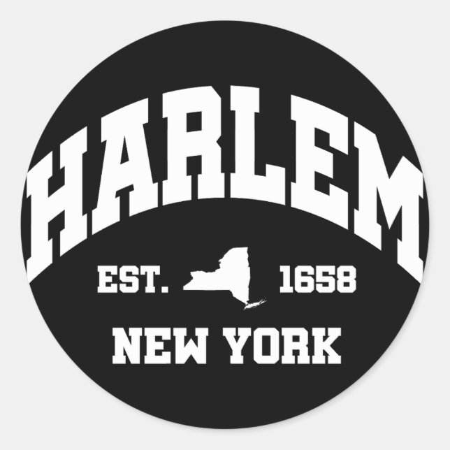 Harlem,New York Classic Round Sticker (Front)