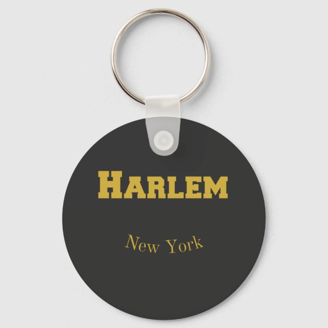 Harlem New York Gold Key Ring (Front)