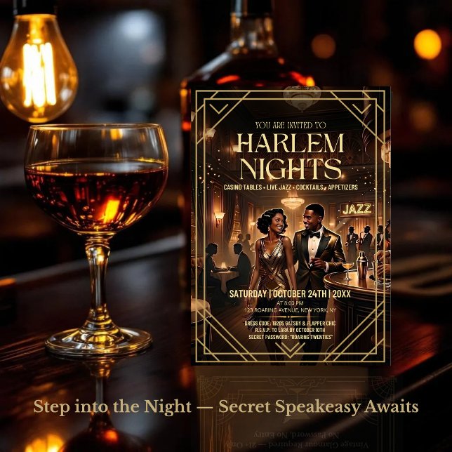 Harlem Nights 1920s Gatsby Party Invitation (Creator Uploaded)