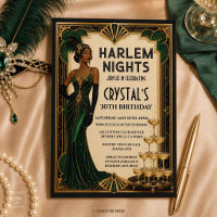 Harlem Nights Roaring 20s Emerald Green Art Deco