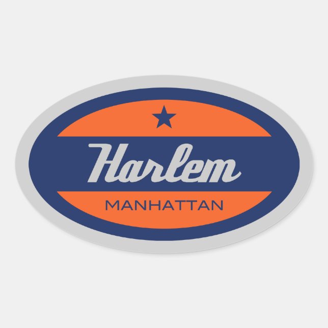 Harlem Oval Sticker (Front)