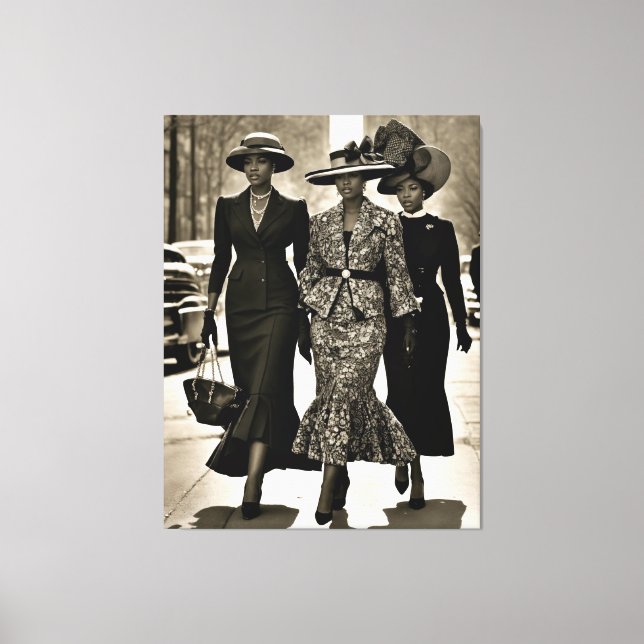 Harlem Renaissance Sophisticated Ladies  Canvas Print (Front)