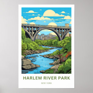 Harlem River Park New York Travel Print