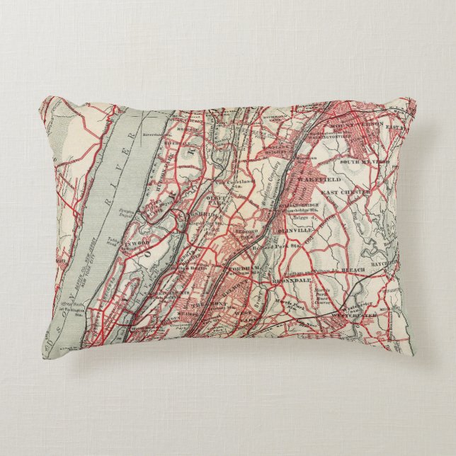 Harlem, Yonkers, Pelham Manor, New York Decorative Cushion (Front)