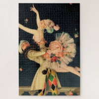 “Harlequin and Columbine” by FX Leyendecker