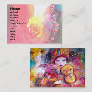 HARLEQUIN AND COLUMBINE Music,Decor,Theatre Artist Business Card
