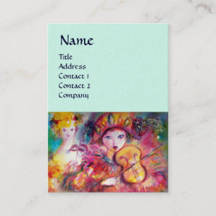 HARLEQUIN AND COLUMBINE Music,Decor,Theatre Artist Business Card