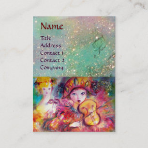 HARLEQUIN AND COLUMBINE Music,Decor,Theatre Artist Business Card