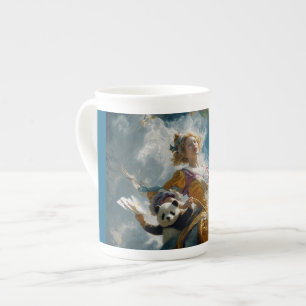 Harlequin and Little Panda: Between Dreams and Bal Bone China Mug