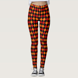 Harlequin argyle print leggings