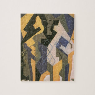 Harlequin at a Table by Juan Gris, Vintage Cubism Jigsaw Puzzle