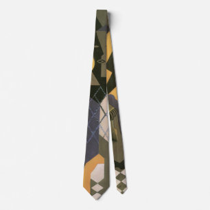 Harlequin at a Table by Juan Gris, Vintage Cubism Tie
