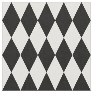 Harlequin Black and White Diamond Pattern Fabric