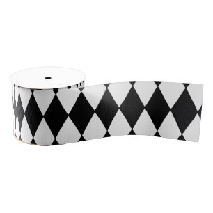 harlequin black and white grosgrain ribbon
