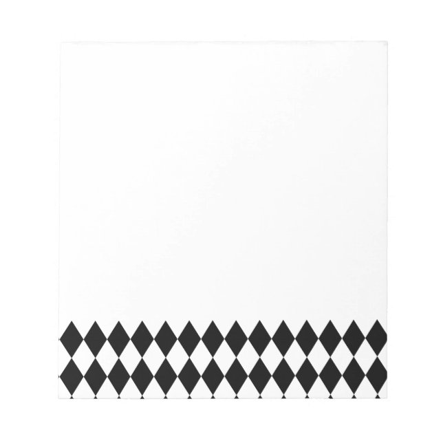 Harlequin Black and White Notepad (Front)