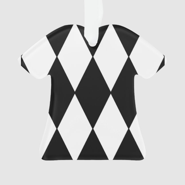 harlequin black and white ornament (Front)