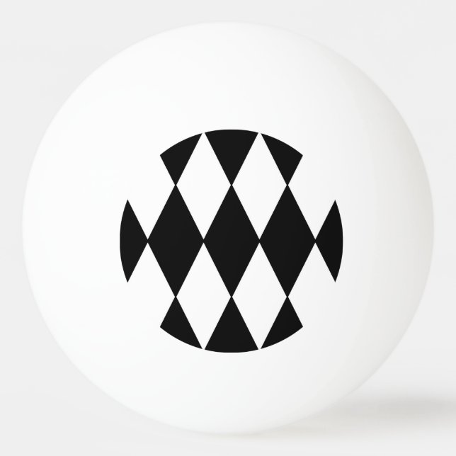 harlequin black and white ping pong ball (Front)