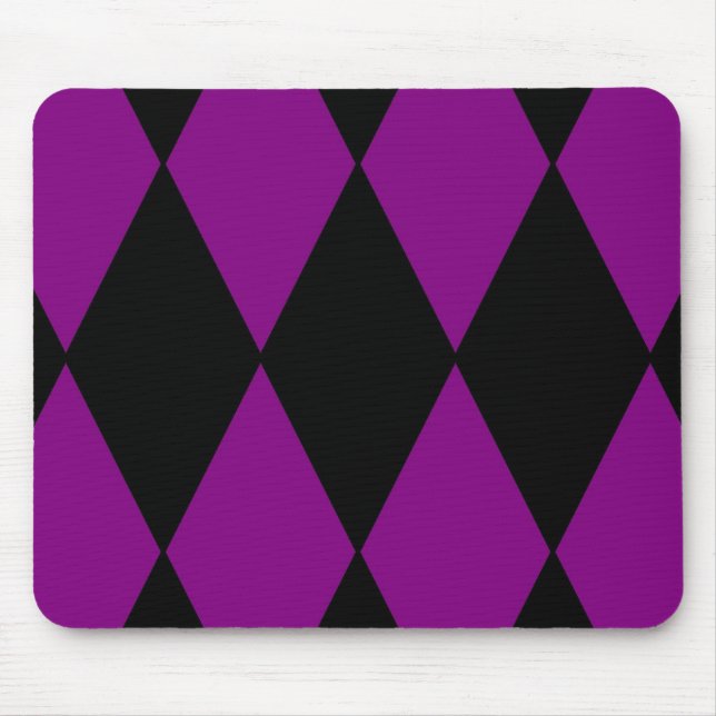 harlequin black purple mouse pad (Front)