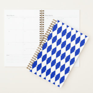 Harlequin Blue Diamond Shape Geometric Forms Planner