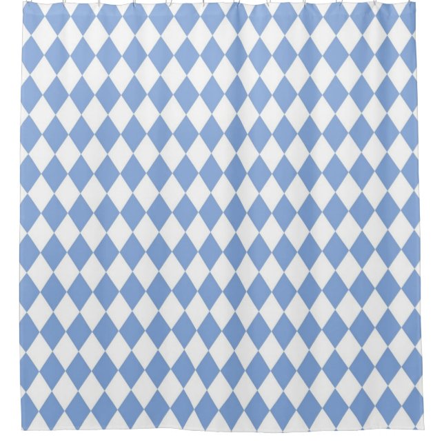 Harlequin-Blue-Stylish-Collection's Shower Curtain (Front)