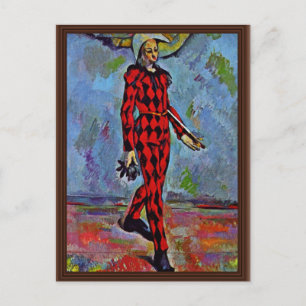 Harlequin By Paul Cézanne (Best Quality) Postcard